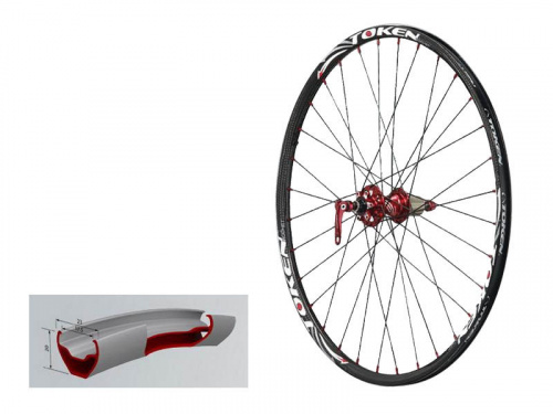 Комплект колес 26", карбон/алюм, для ДТ. для велосипеда
