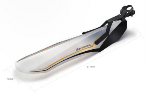 Крыло заднее 24"-26", 78х614мм, полупрозрачное, на штырь для FAT BIKE, 155г. для велосипеда