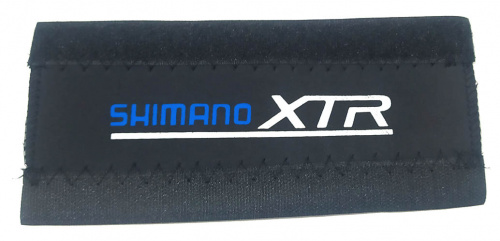 Защита пера от цепи 215х100мм, Shimano XTR лого, черная. для велосипеда