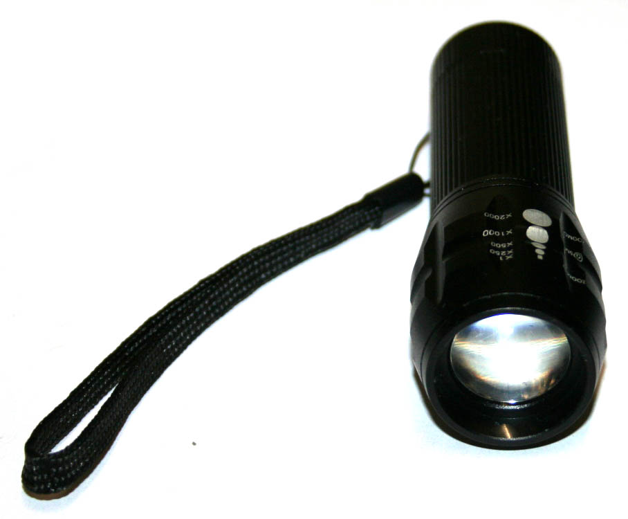 Фара-тактич фонарь, 1 CREE XPE 3W, 120Лм, 3 реж, ZOOM, без бат ААА или аккум Li-ion 18650,QR хомут
